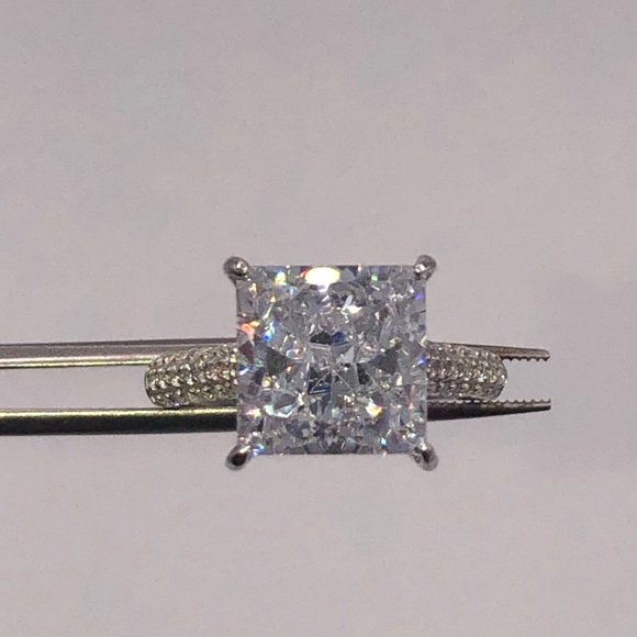 14k 4ct Princess Cut Ring - Picture 9 of 12